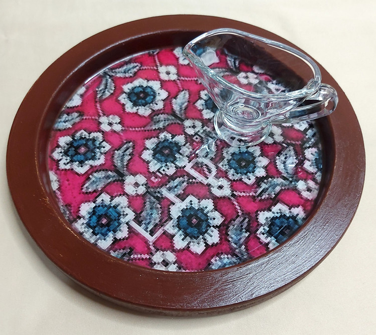 سینی چوب طرح قالی