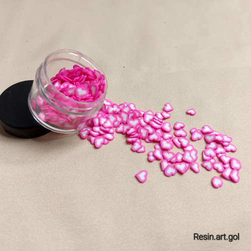 فیمو صورتی،فیمو قلب،خرجکار رزین، خرجکار طراحی و کاشت ناخن