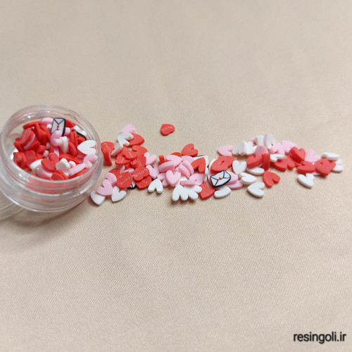 قلب تزیینی،ولنتاینی،خرجکار آکسسوری،خرجکار هنری ، رزین