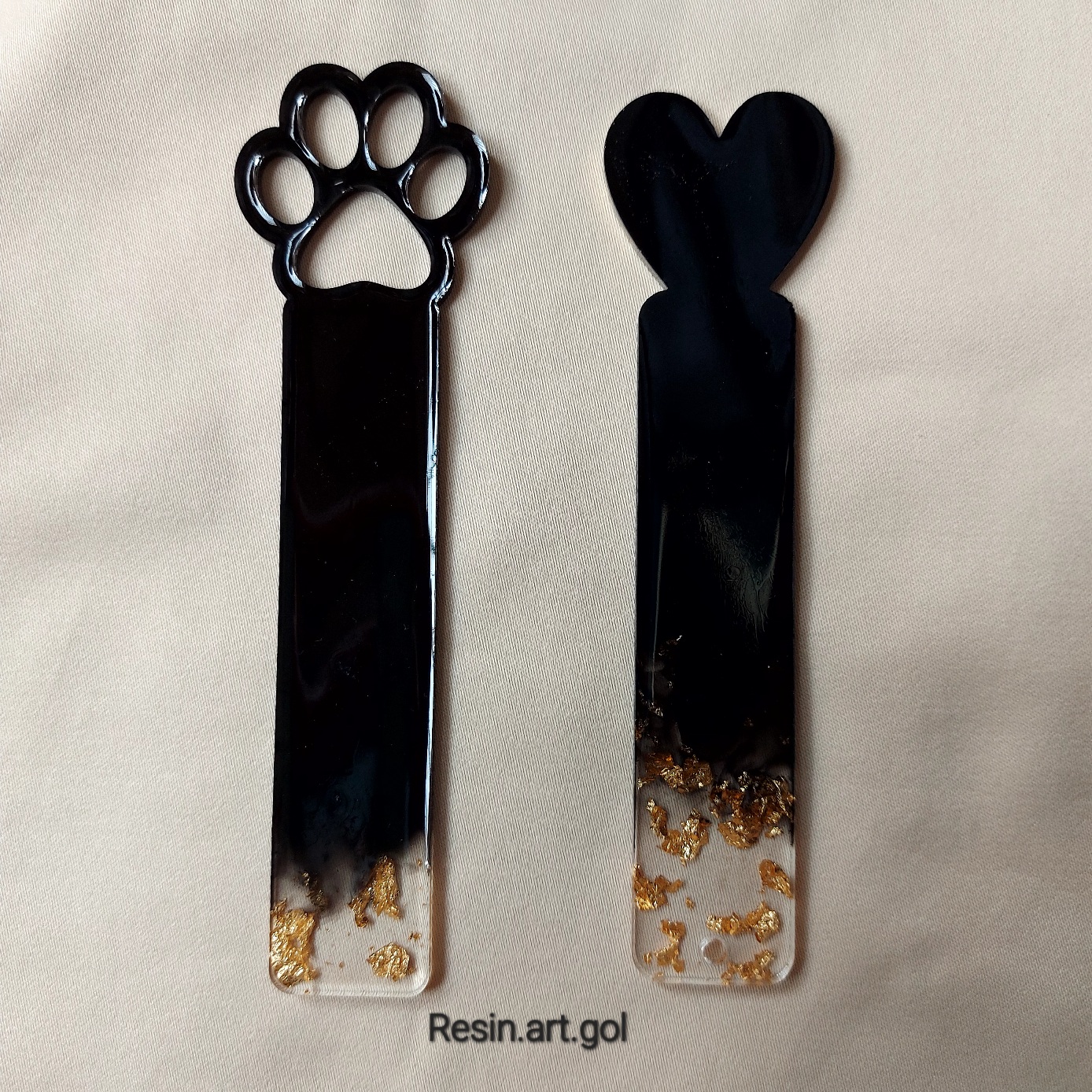 بوک مارک طرح قلب رزینی