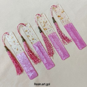 بوکمارک صورتی کیوت رزینی